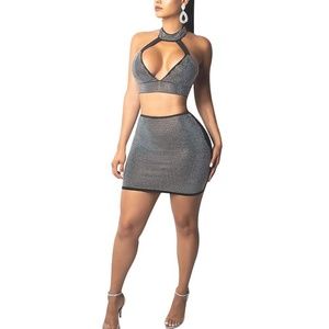 Black and Diamond 2 piece